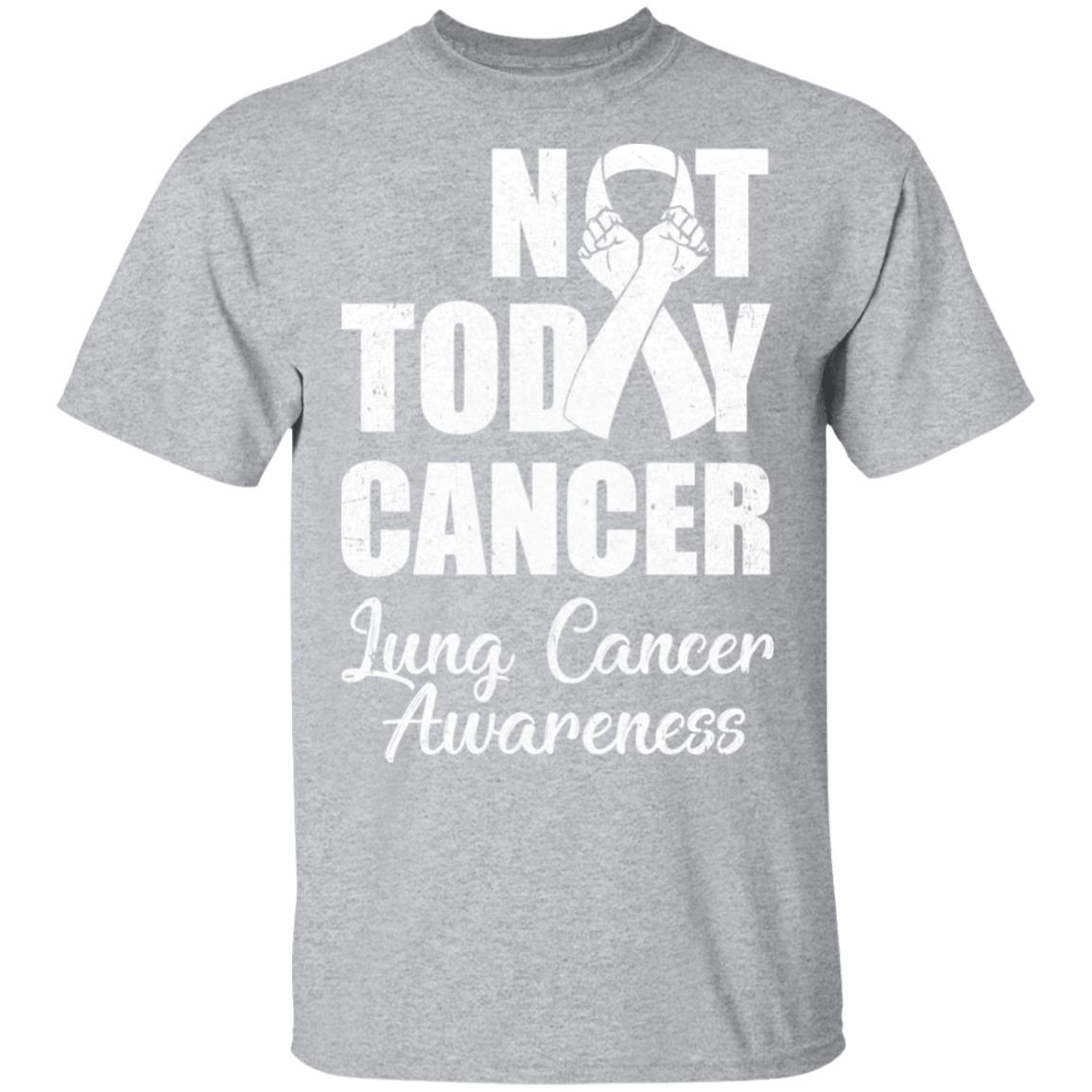 Support Lung Cancer Awareness White Ribbon Not Today T-Shirt & Hoodie | Teecentury.com