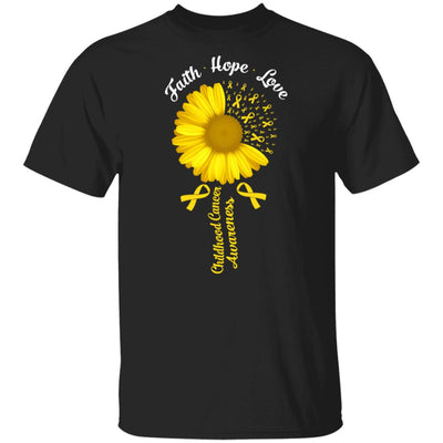 Faith Hope Love Childhood Cancer Awareness T-Shirt & Hoodie | Teecentury.com