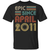 Epic Since April 2011 Vintage 11th Birthday Gifts Youth Youth Shirt | Teecentury.com