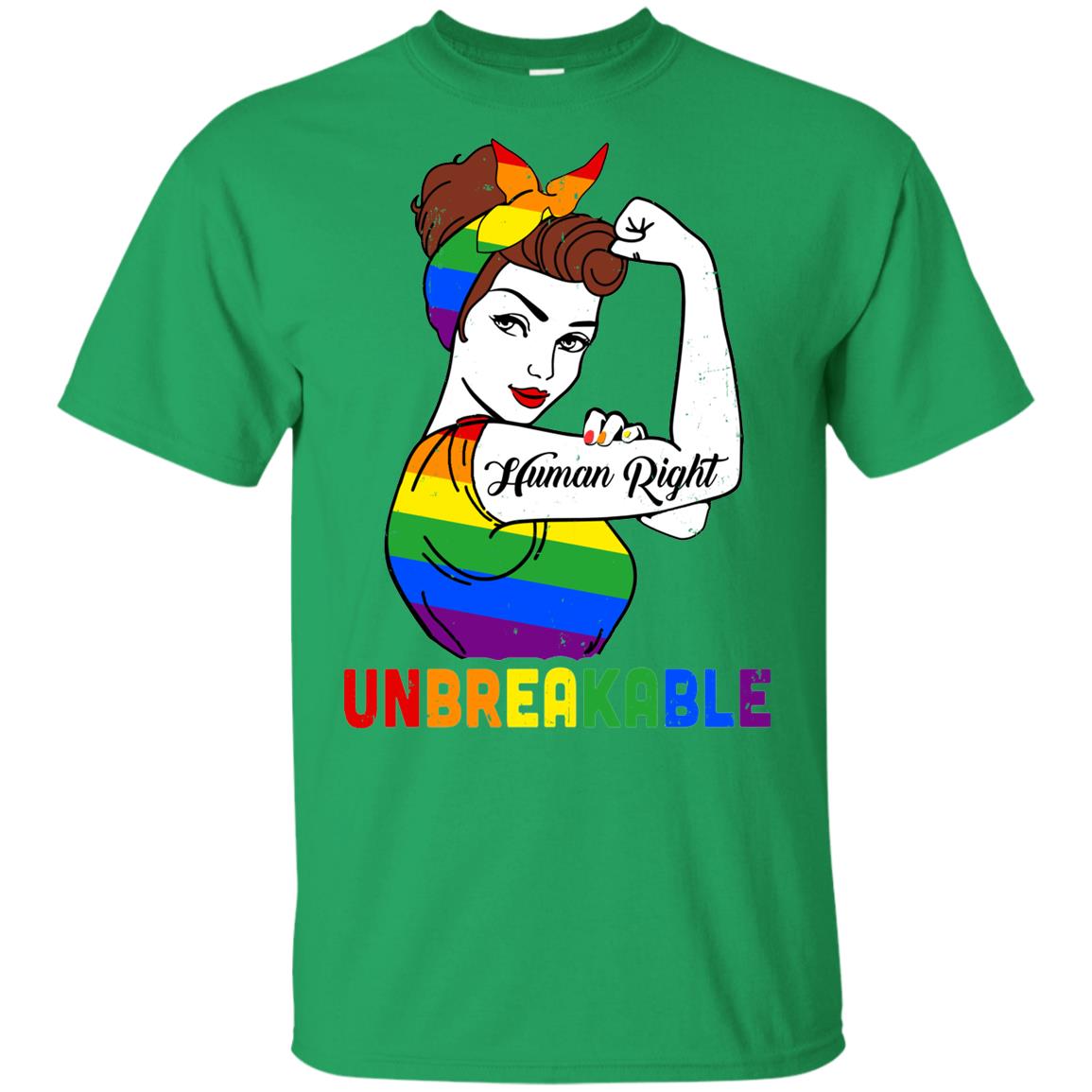 Lady Human Right Unbreakable Rainbow LGBT Pride Month T-Shirt & Hoodie | Teecentury.com