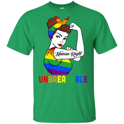 Lady Human Right Unbreakable Rainbow LGBT Pride Month T-Shirt & Hoodie | Teecentury.com