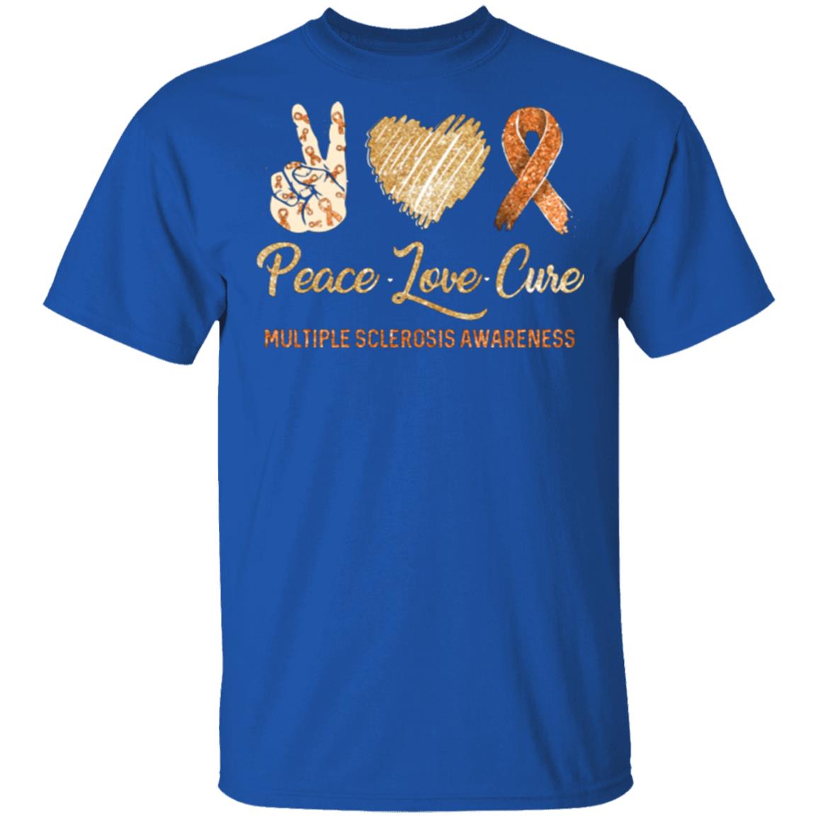 Peace Love Cure Multiple Sclerosis T-Shirt & Hoodie | Teecentury.com