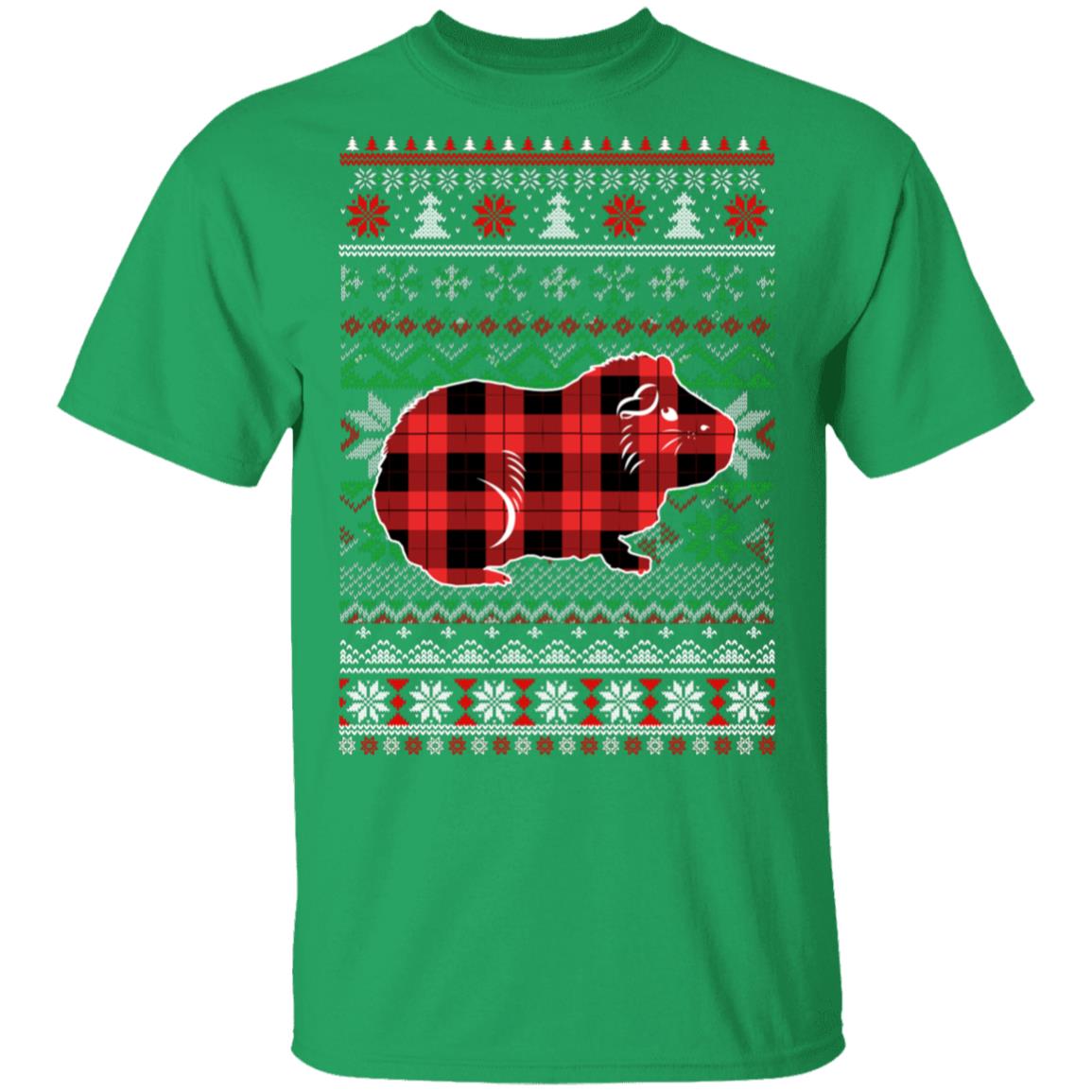 Guinea Pig Red Plaid Ugly Christmas Sweater Funny Gifts T-Shirt & Sweatshirt | Teecentury.com
