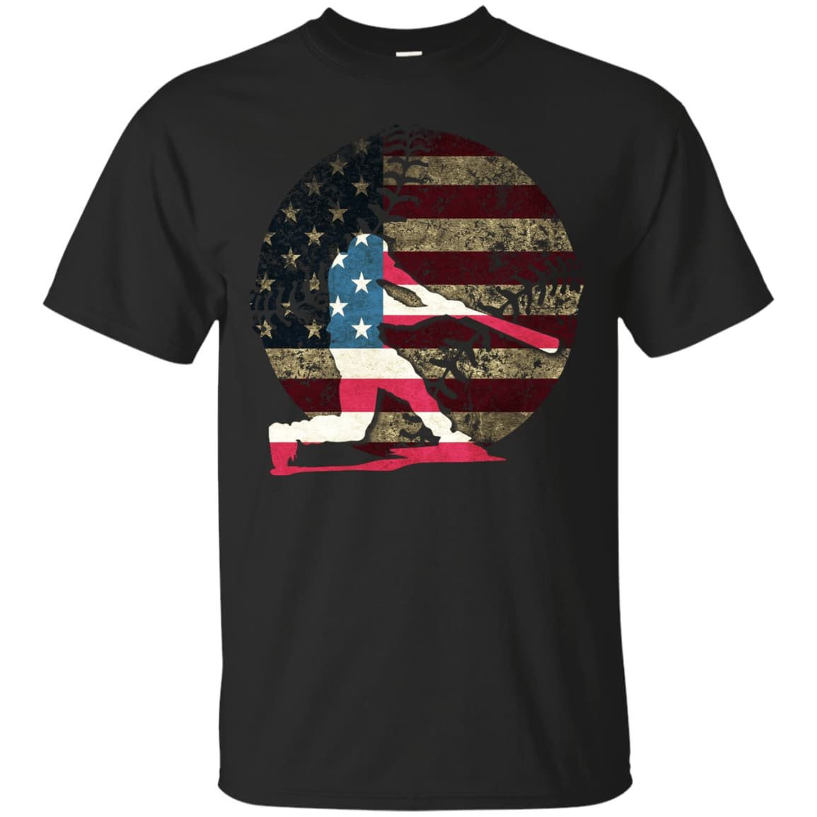 Hitter Baseball America Flag T-Shirt & Hoodie | Teecentury.com