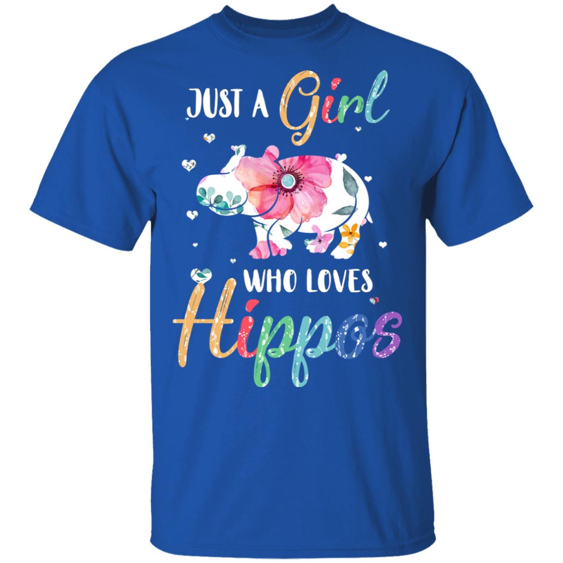 Just A Girl Who Loves Hippos Cute Hippo Lover T-Shirt & Hoodie | Teecentury.com