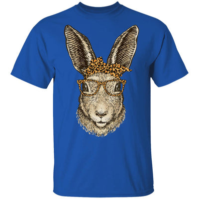 Easter Bunny Rabbit Glasses Leopard Print Bow T-Shirt & Tank Top | Teecentury.com