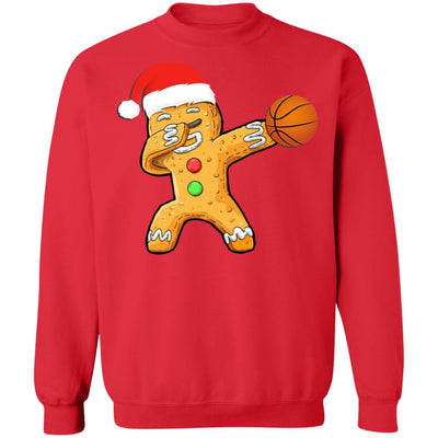 Dabbing Gingerbread Santa Basketball Christmas Pajama Gifts T-Shirt & Sweatshirt | Teecentury.com