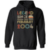 Legend Since February 2004 Vintage 18th Birthday Gifts T-Shirt & Hoodie | Teecentury.com