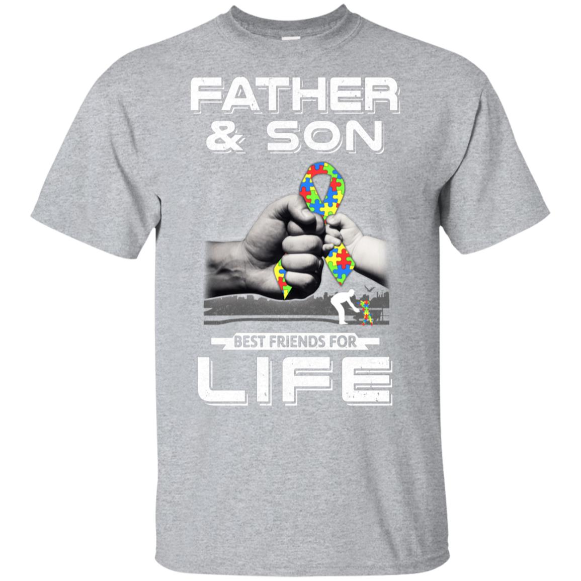 Autism Awareness Father And Son Best Friends For Life T-Shirt & Hoodie | Teecentury.com