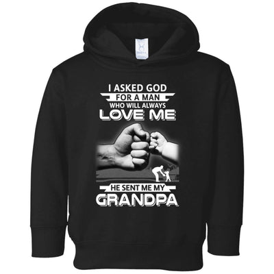 I Asked God For A Man Who Always Love Me Grandpa Youth Youth Shirt | Teecentury.com