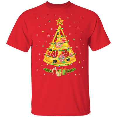 Pizza Christmas Pizza Slice Funny Christmas Tree T-Shirt & Sweatshirt | Teecentury.com