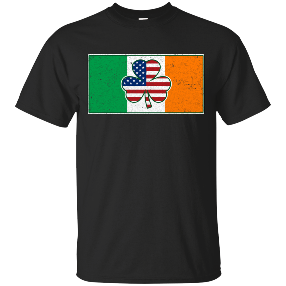 Shamrock Irish Ireland USA American Flag Gift T-Shirt & Hoodie | Teecentury.com