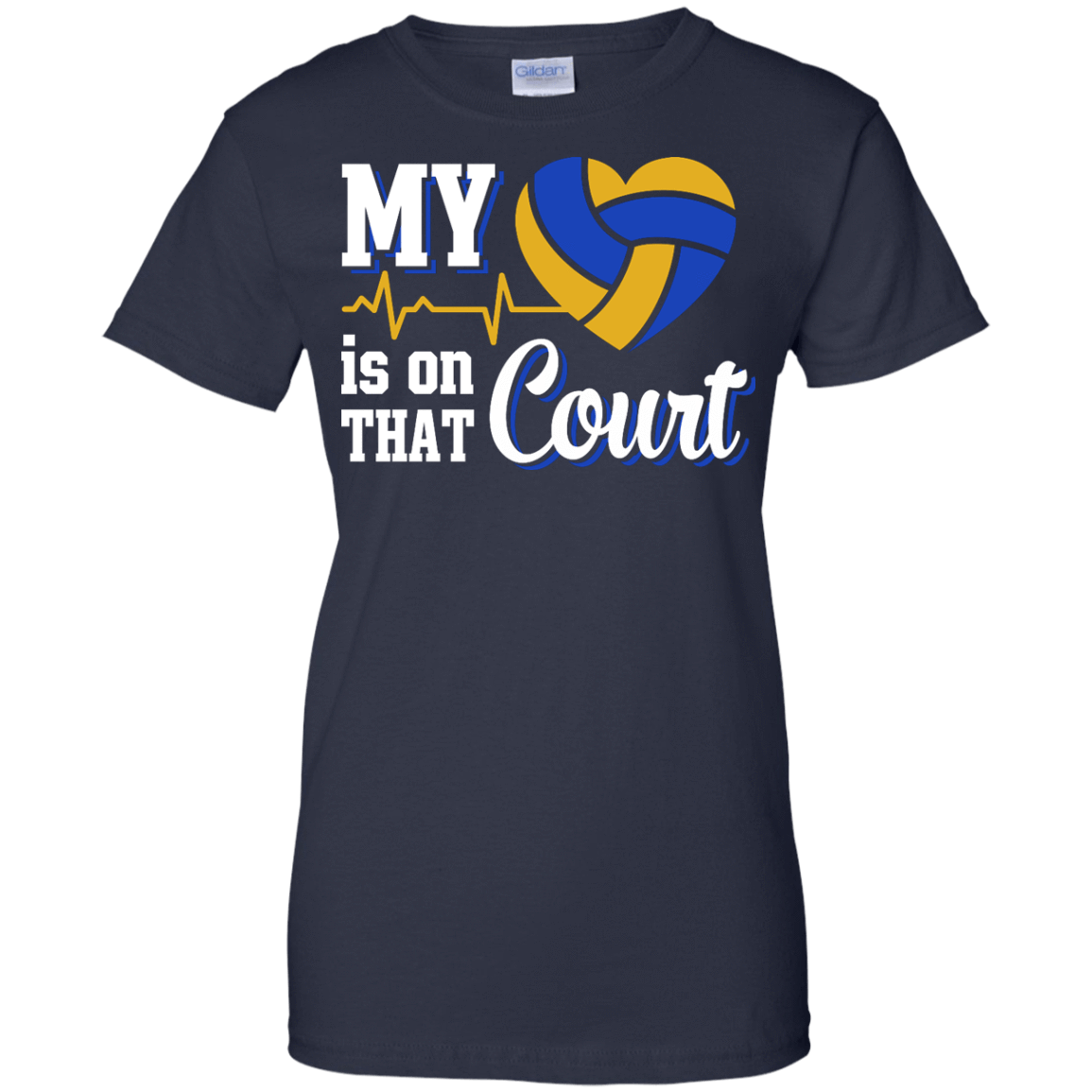 My Heart Is On That Court Volleyball T Shirt T-Shirt & Hoodie | Teecentury.com
