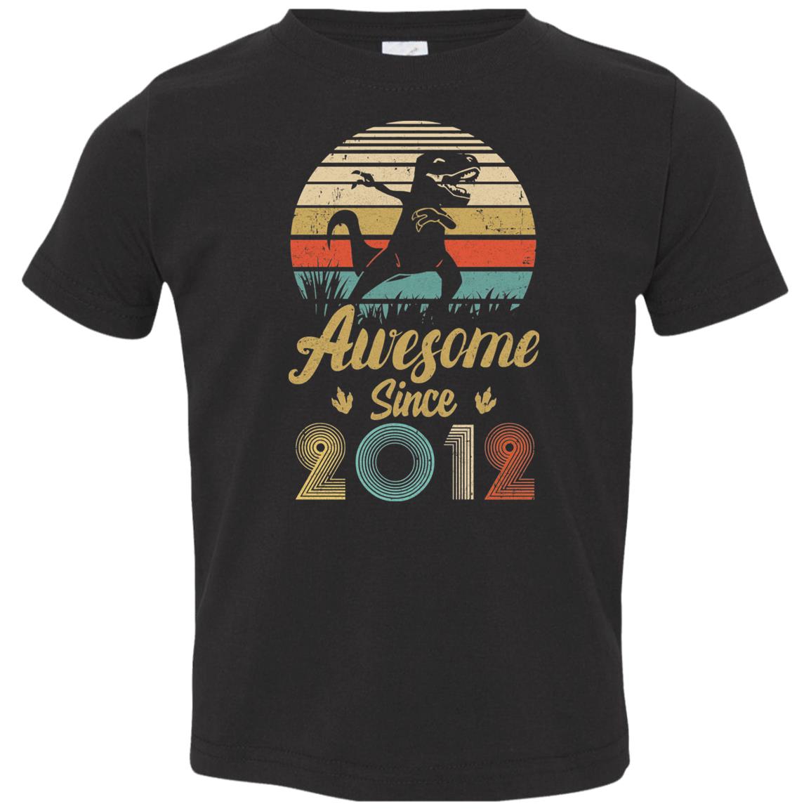 Awesome Since 2012 10th Years Old Dinosaur Birthday Gift Youth Youth Shirt | Teecentury.com