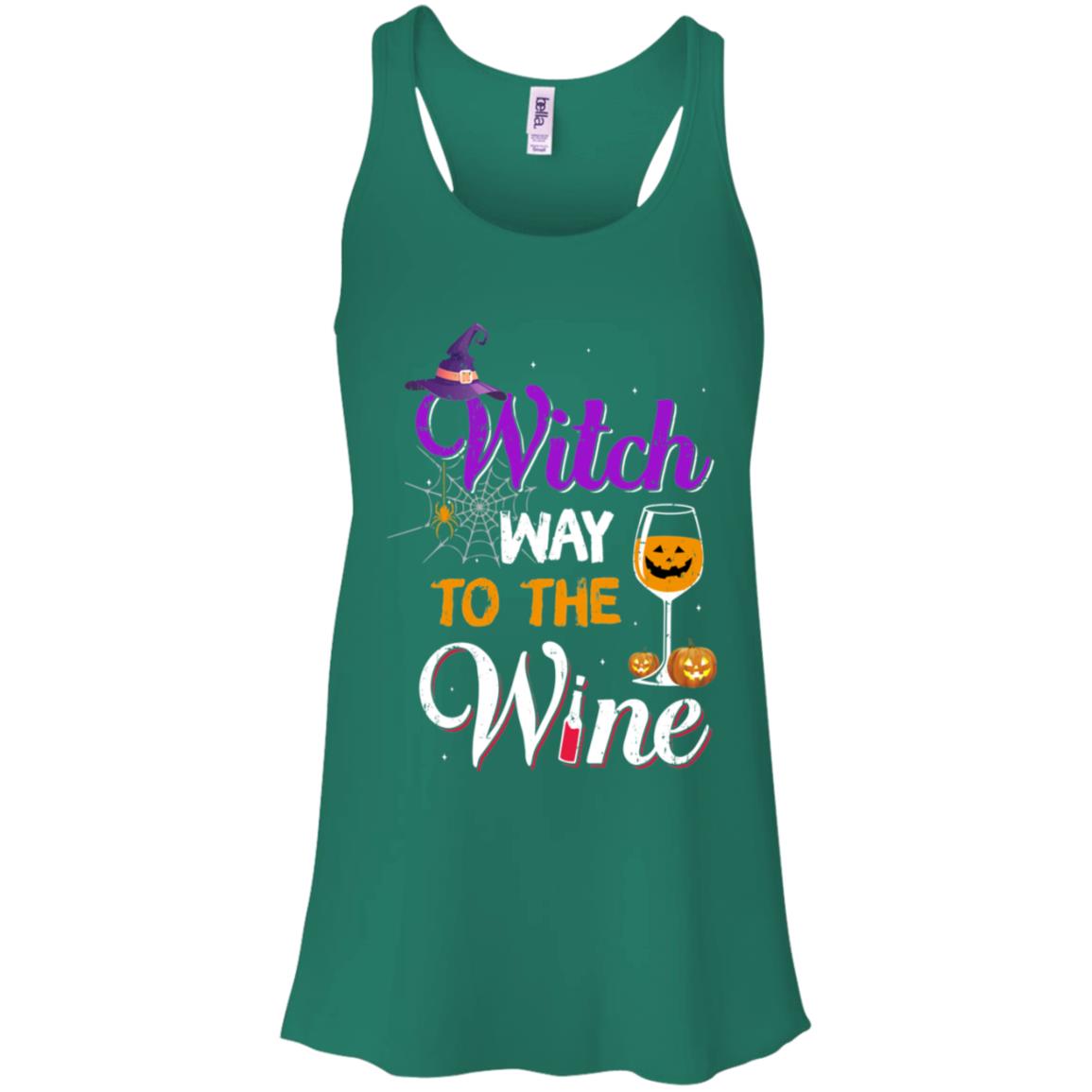 Witch Way To The Wine Funny Wine Halloween Gifts T-Shirt & Tank Top | Teecentury.com