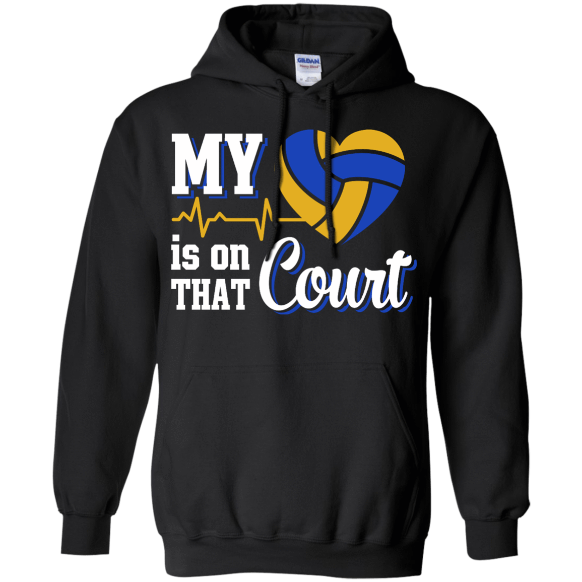 My Heart Is On That Court Volleyball T Shirt T-Shirt & Hoodie | Teecentury.com