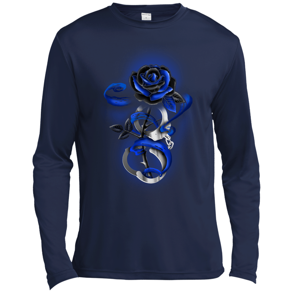Rose tattoo Police Thin Blue Line T-Shirt & Hoodie | Teecentury.com