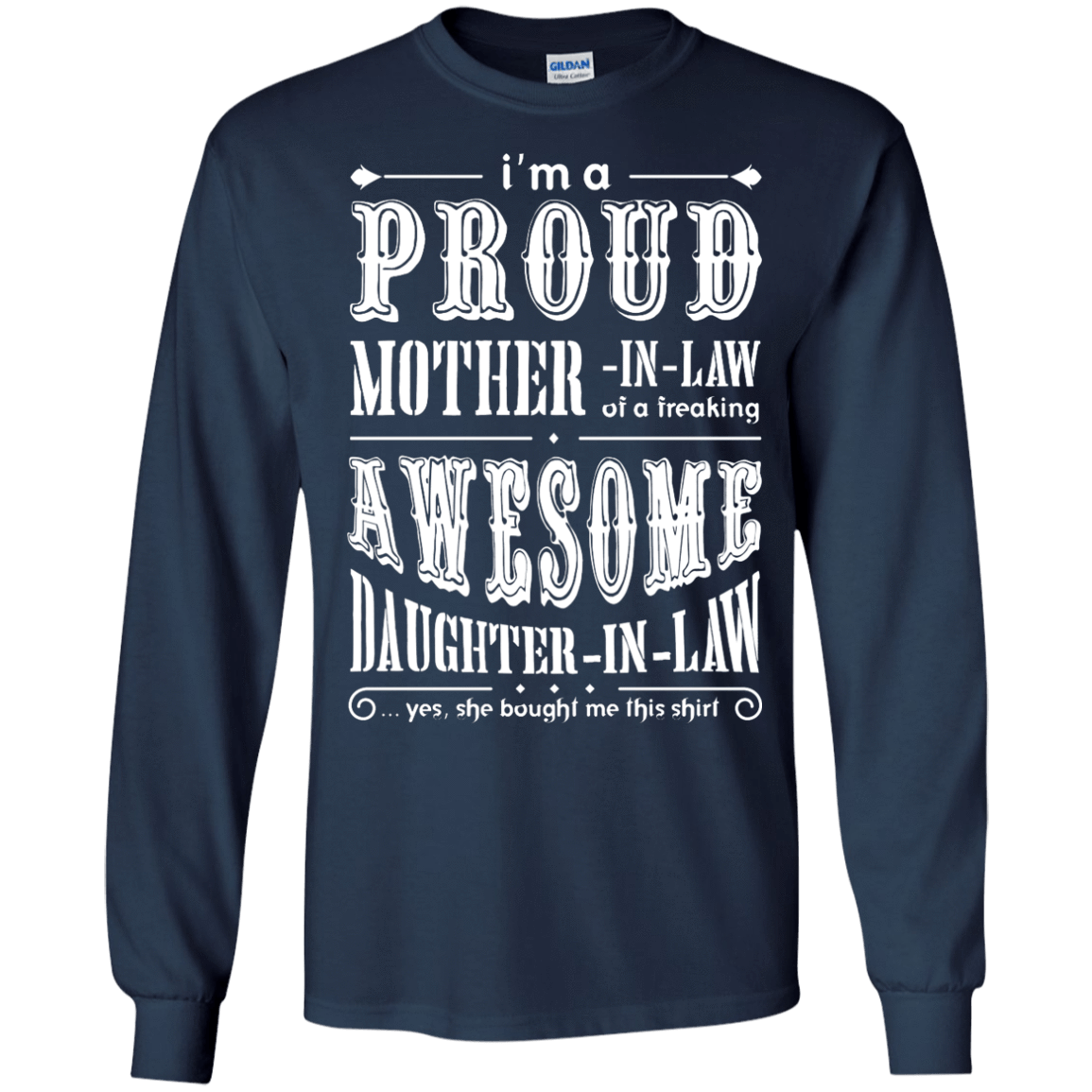 I'm A Proud Mother In Law Freaking Awesome Daughter In Law T-Shirt & Hoodie | Teecentury.com