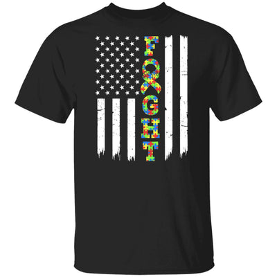 Autism Awareness American Flag Distressed T-Shirt & Hoodie | Teecentury.com