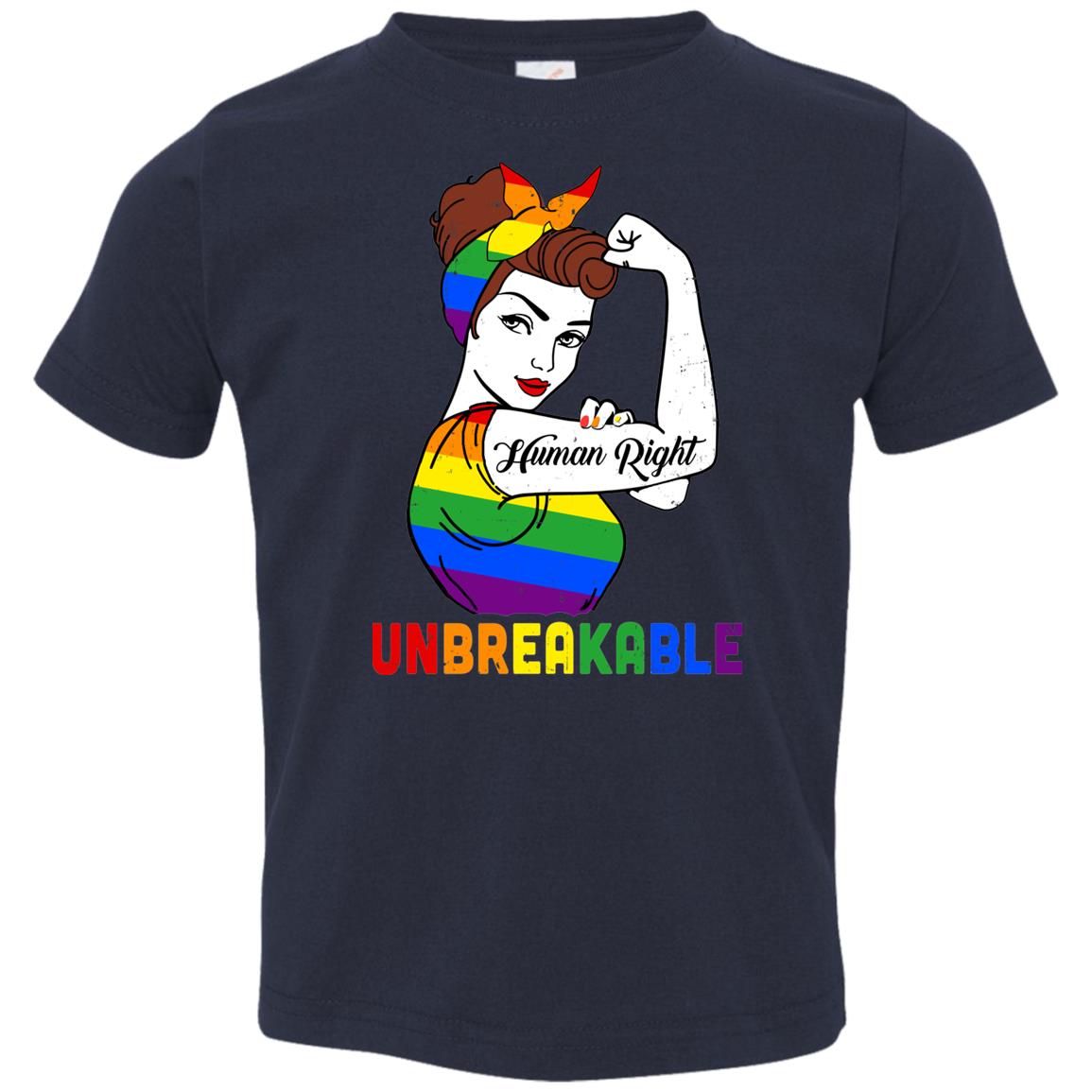 Lady Human Right Unbreakable Rainbow LGBT Pride Month T-Shirt & Hoodie | Teecentury.com