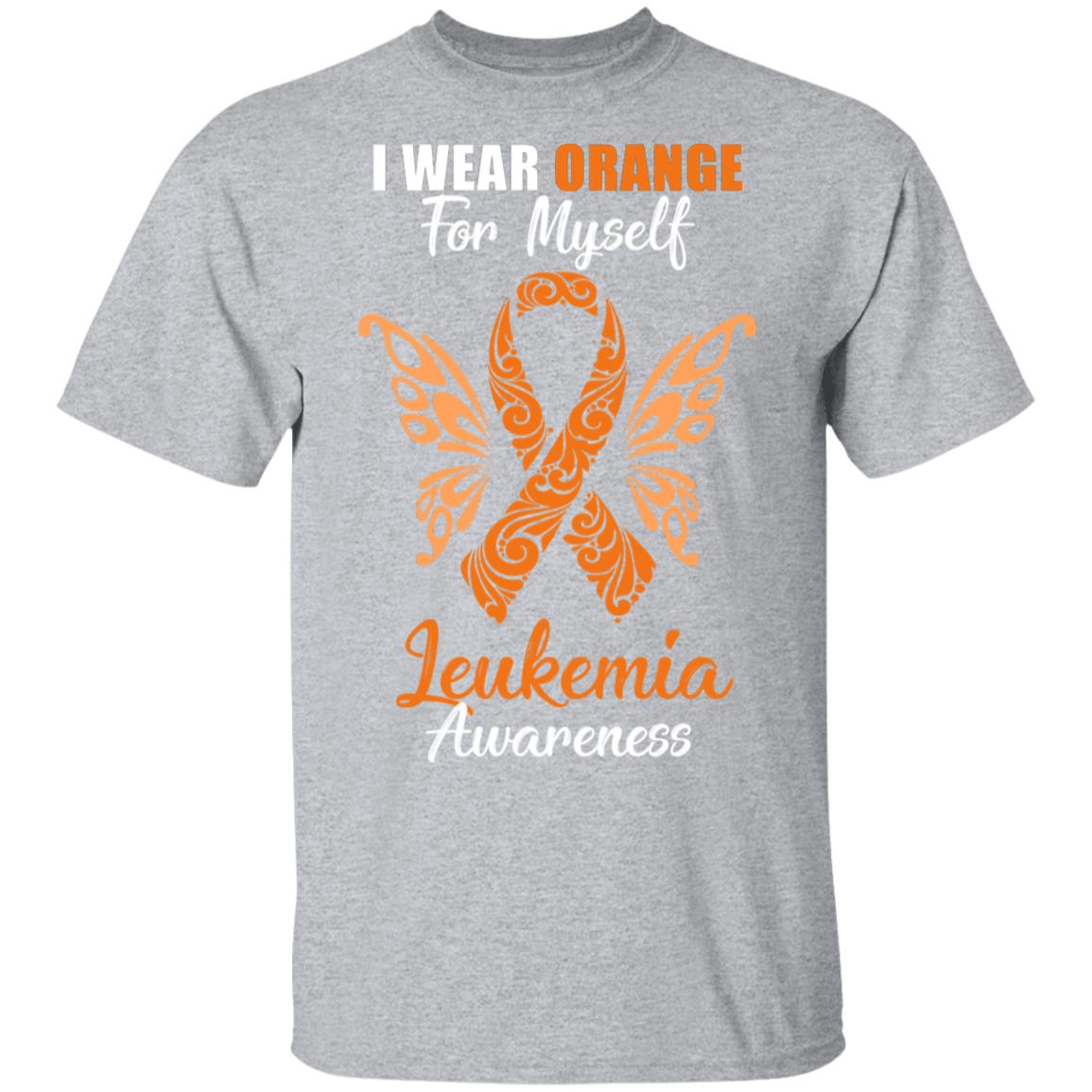 I Wear Orange For Myself Leukemia Awareness Gift T-Shirt & Hoodie | Teecentury.com