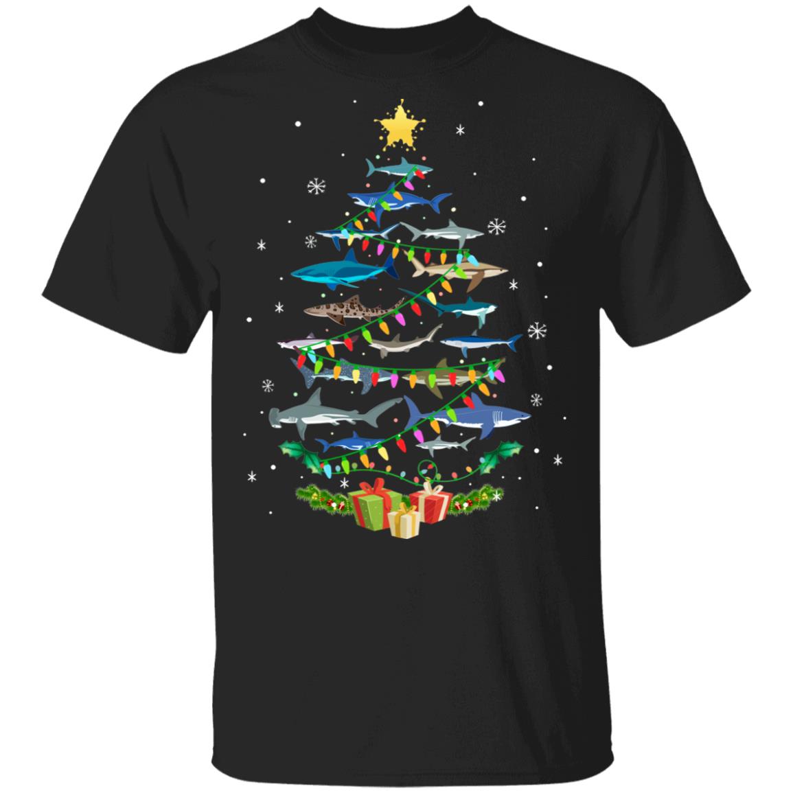 Shark Christmas Tree Shark Lovers Gifts Men Women Kids T-Shirt & Sweatshirt | Teecentury.com
