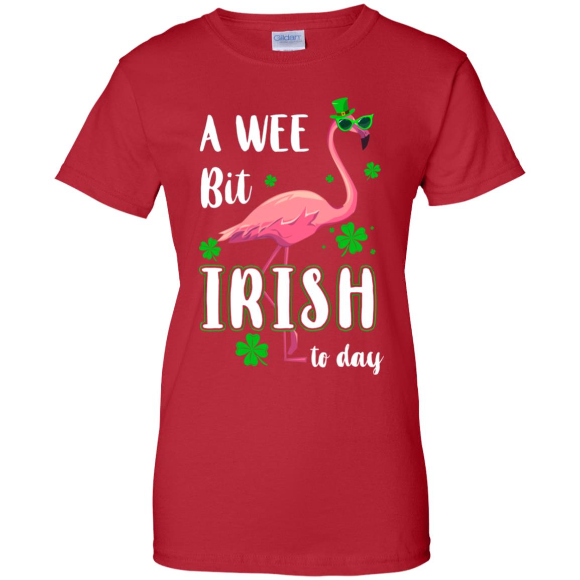 A Wee Bit Irish Today Green Flamingo St Patrick's Day T-Shirt & Hoodie | Teecentury.com