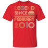 Legend Since February 2010 Vintage 12th Birthday Gifts Youth Youth Shirt | Teecentury.com