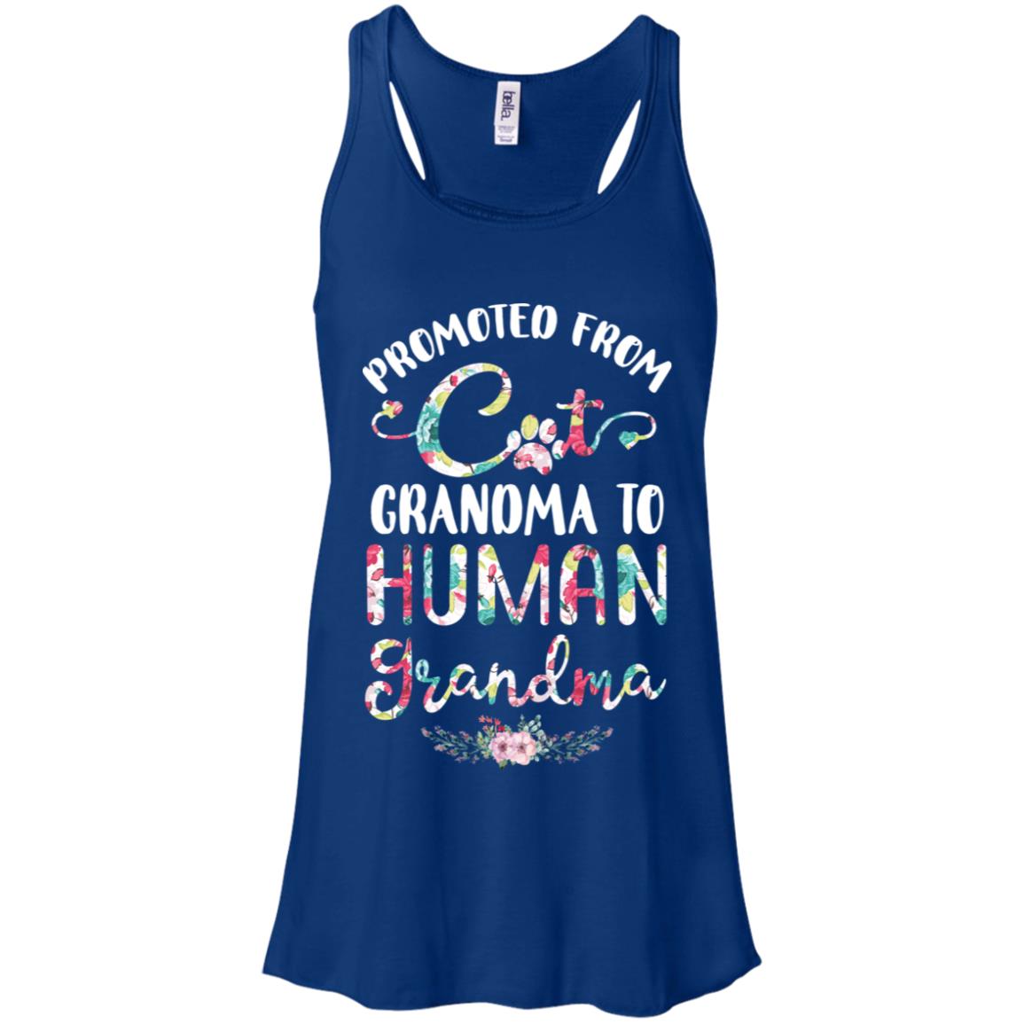 Floral Promoted From Dog Grandma To Human Grandma Gift T-Shirt & Tank Top | Teecentury.com