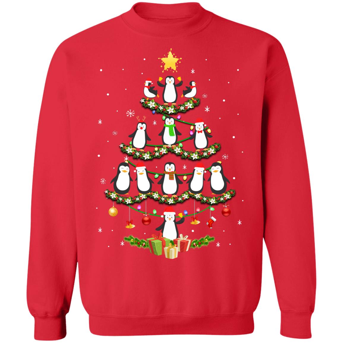 Penguin Christmas Tree Penguin Lover Xmas Gift T-Shirt & Sweatshirt | Teecentury.com