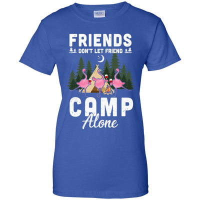 Friends Don't Let Friends Camp Alone Wine Camping Flamingo T-Shirt & Tank Top | Teecentury.com
