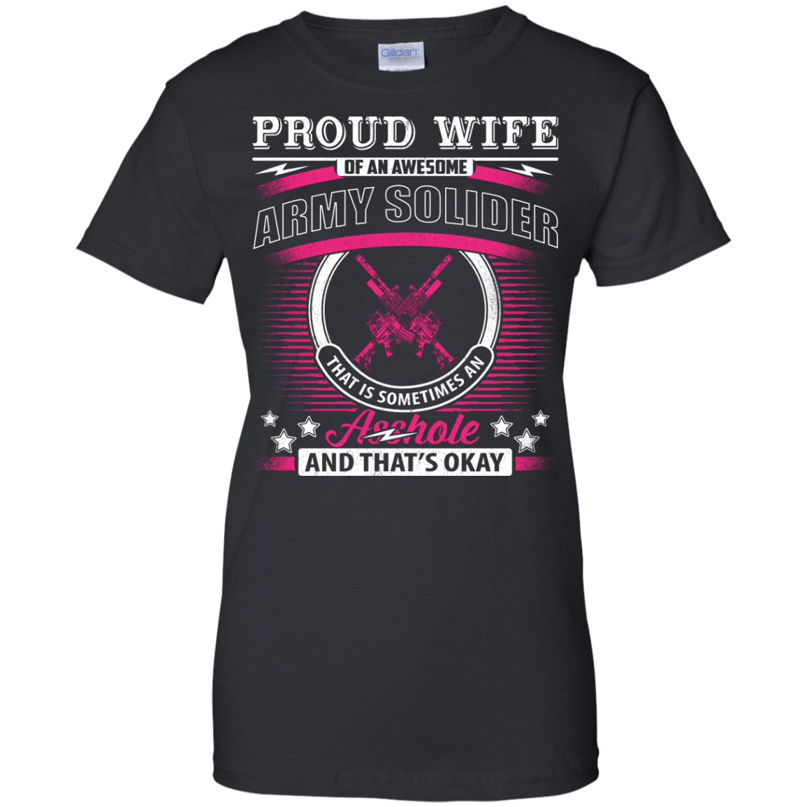 Proud Wife Of An Awesome Army Solider T-Shirt & Hoodie | Teecentury.com