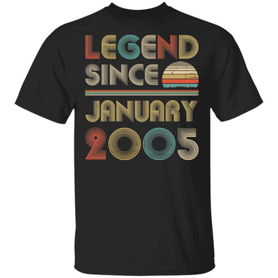 Legend Since January 2005 Vintage 17th Birthday Gifts T-Shirt & Hoodie | Teecentury.com