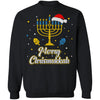 Christmas Ugly Hanukkah Sweater Menorah Merry Chrismukkah T-Shirt & Sweatshirt | Teecentury.com