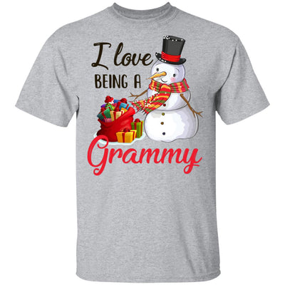 I Love Being A Grammy Snowman Gift For Christmas Day T-Shirt & Sweatshirt | Teecentury.com