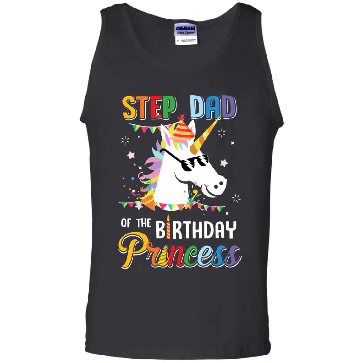 Step Dad Of The Unicorn Birthday Princess T-Shirt & Hoodie | Teecentury.com