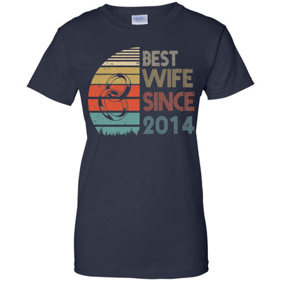 8th Wedding Anniversary Gifts Best Wife Since 2014 T-Shirt & Hoodie | Teecentury.com