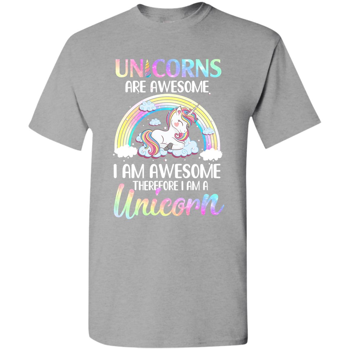 Unicorns Are Awesome I Am Awesome Therefore I Am A Unicorn Youth Youth Shirt | Teecentury.com