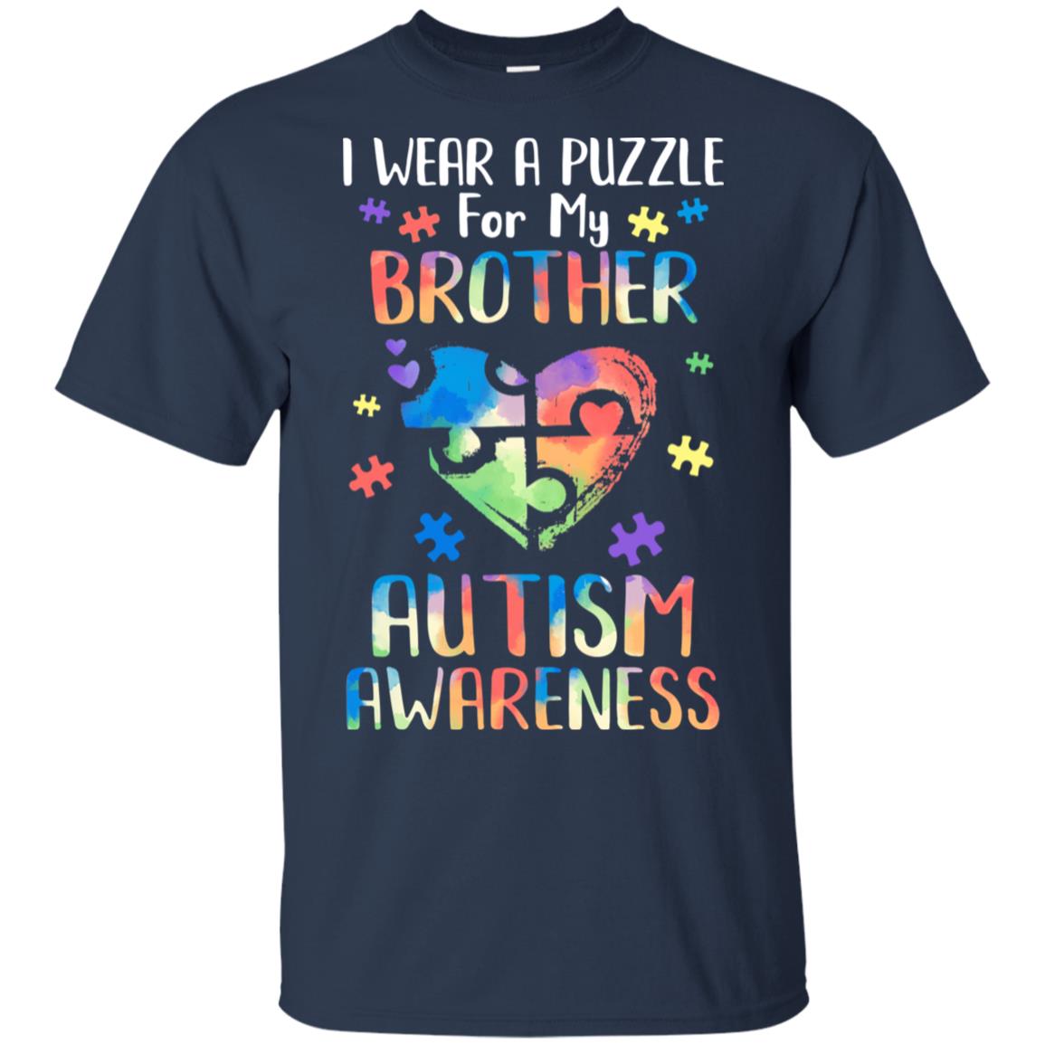 I Wear A Puzzle For My Brother Autism Awareness T-Shirt & Hoodie | Teecentury.com