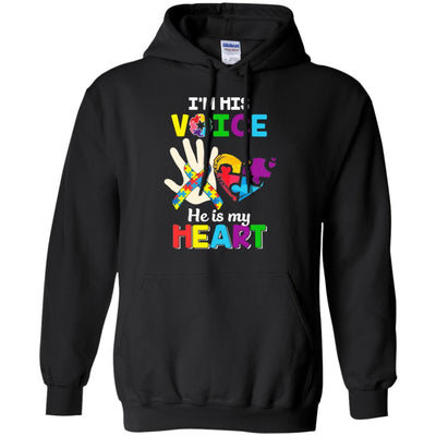 I'm His Voice He Is My Heart Dad Mom Autism Awareness T-Shirt & Hoodie | Teecentury.com