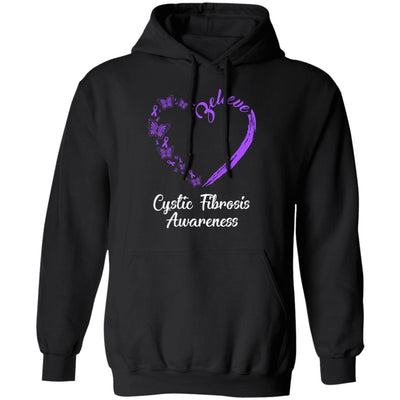 Butterfly Believe Cystic Fibrosis Awareness Ribbon Gifts T-Shirt & Hoodie | Teecentury.com