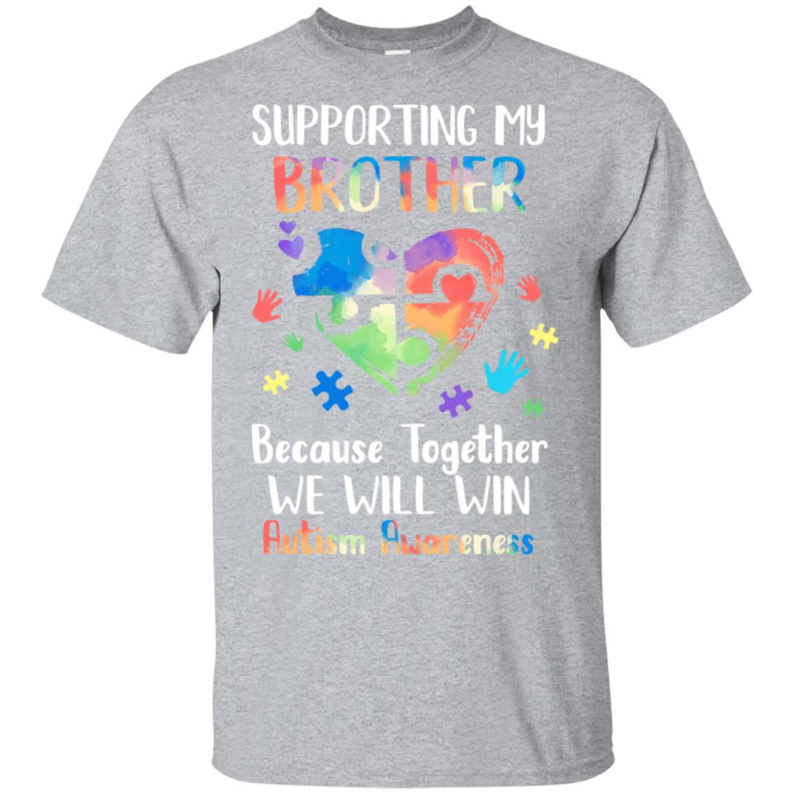 Supporting My Brother Puzzle Autism Awareness Month T-Shirt & Hoodie | Teecentury.com