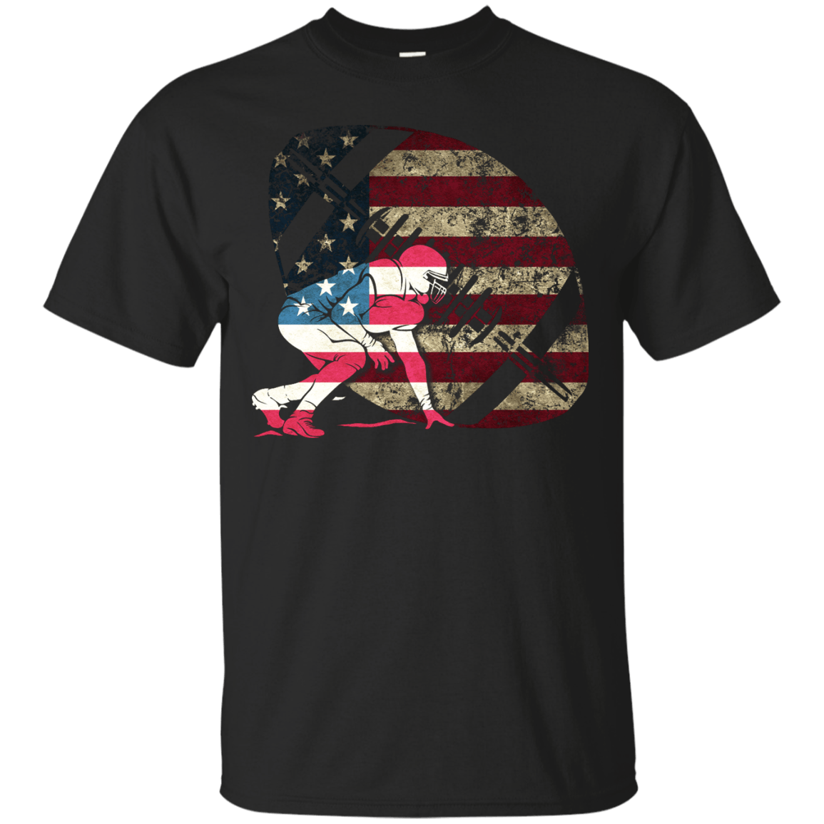 Tackle Football America Flag T-Shirt & Hoodie | Teecentury.com
