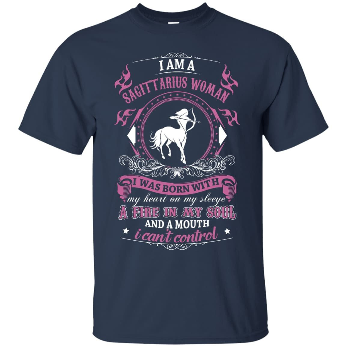 I Am A Sagittarius Woman I Was Born With T-Shirt & Hoodie | Teecentury.com