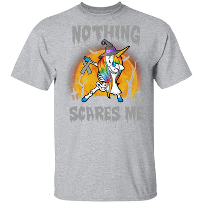 Brain Cancer Dabbing Unicorn Skeleton Halloween Youth Youth Shirt | Teecentury.com