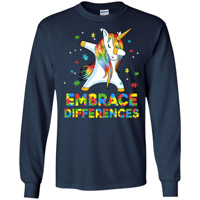Dabbing Unicorn Autism Awareness Embrace Differences T-Shirt & Hoodie | Teecentury.com