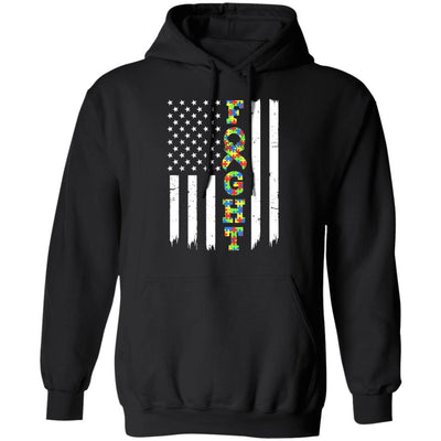 Autism Awareness American Flag Distressed T-Shirt & Hoodie | Teecentury.com