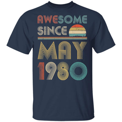 Awesome Since May 1980 Vintage 42th Birthday Gifts T-Shirt & Hoodie | Teecentury.com