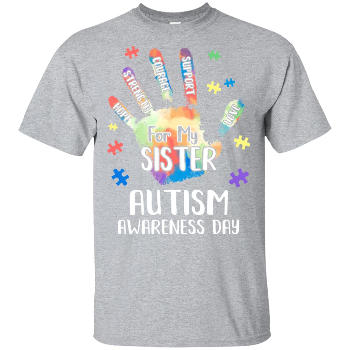 Support Autism Awareness For My Sister Puzzle Gift T-Shirt & Hoodie | Teecentury.com