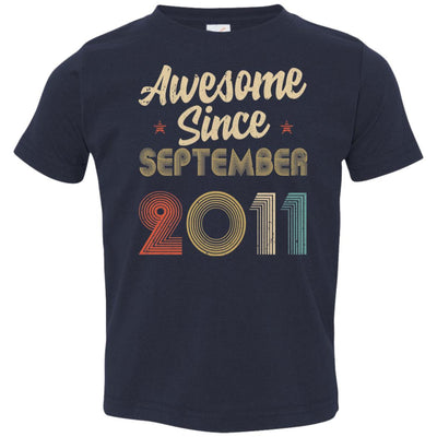 Awesome Since September 2011 Vintage 11th Birthday Gifts Youth Youth Shirt | Teecentury.com